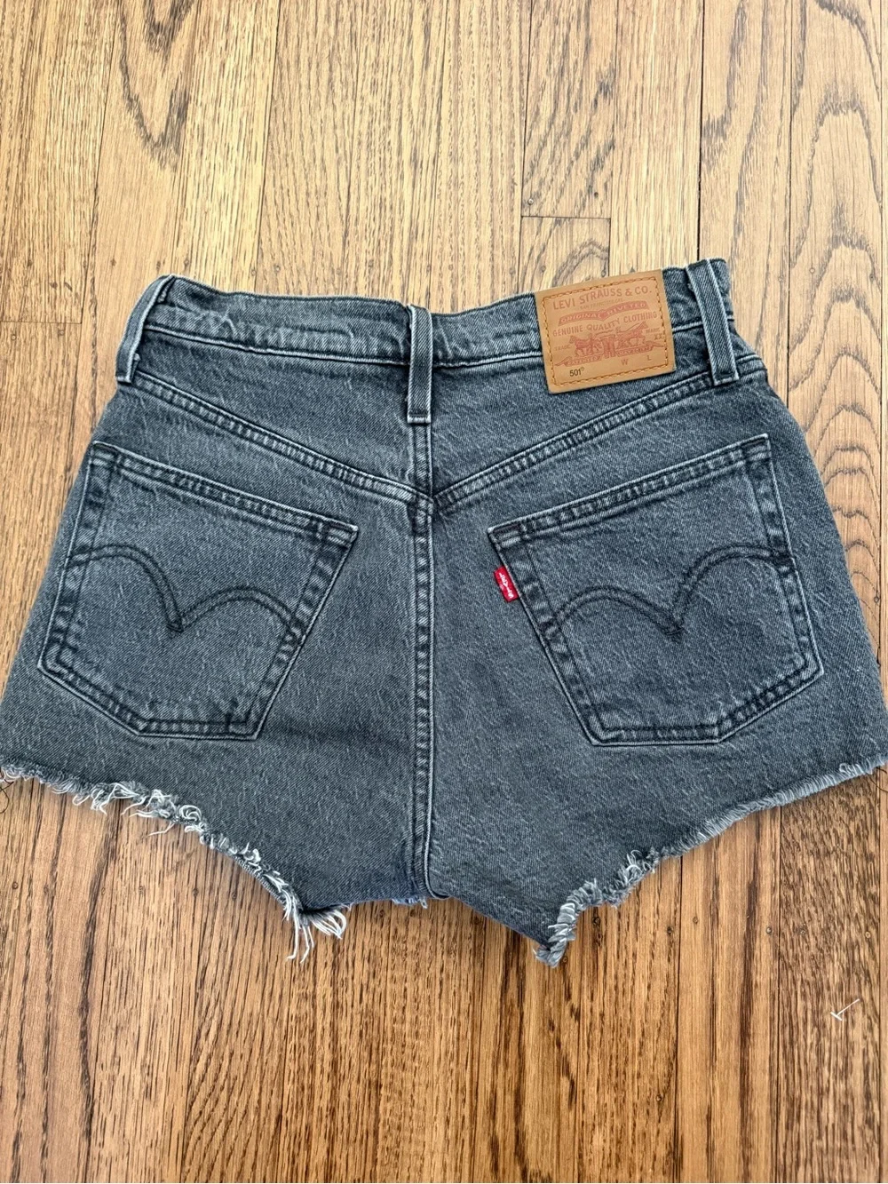 Levi’s black denim shorts